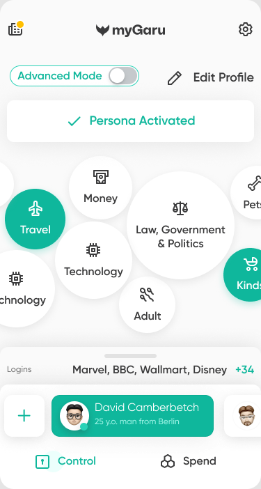 myGaru app — digital avatar